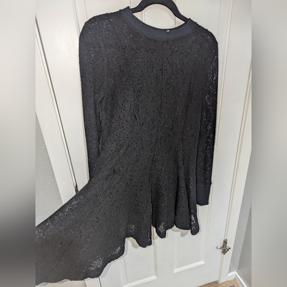 Free People black sheer tunic/mini dress - Picture 4 of 8